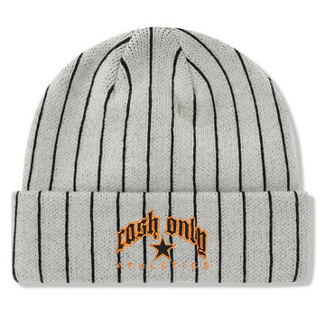 Cash Only - Pinstripe Beanie Light Grey.