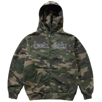 Cash Only Protocal Zip Hoodie Washed Camo