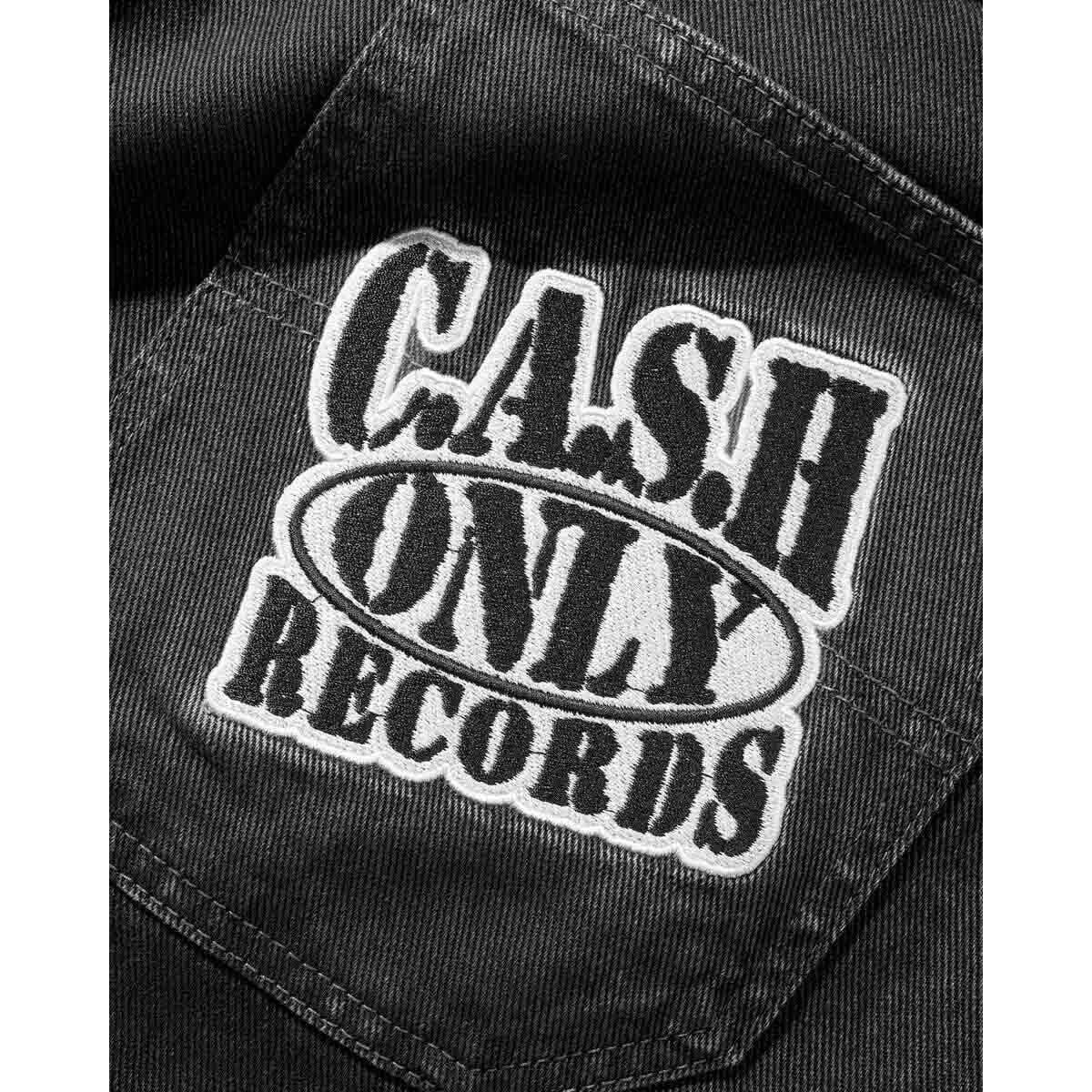 Cash Only - Records Denim Shorts Black.