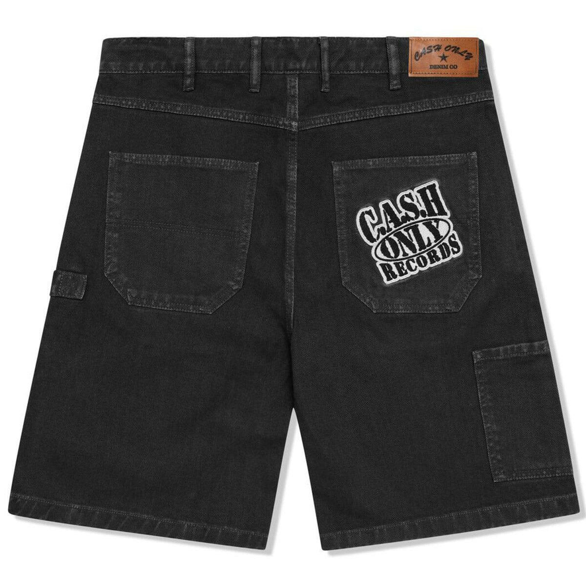 Cash Only - Records Denim Shorts Black.
