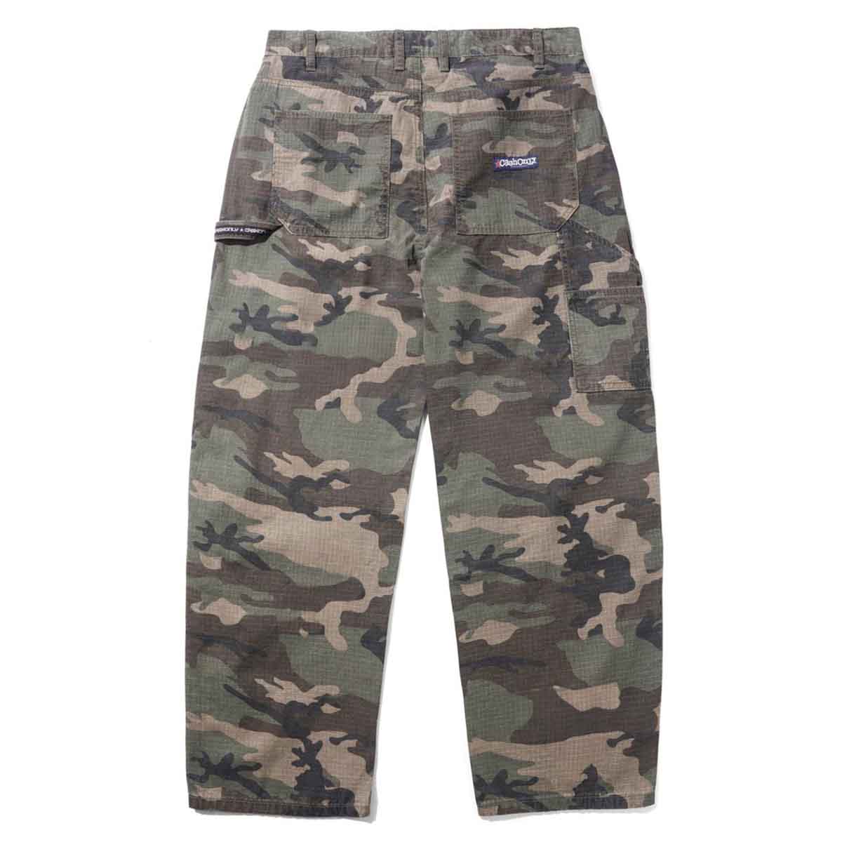 Cash Only Ripstop Carpenter Pants Woodland Camo Back