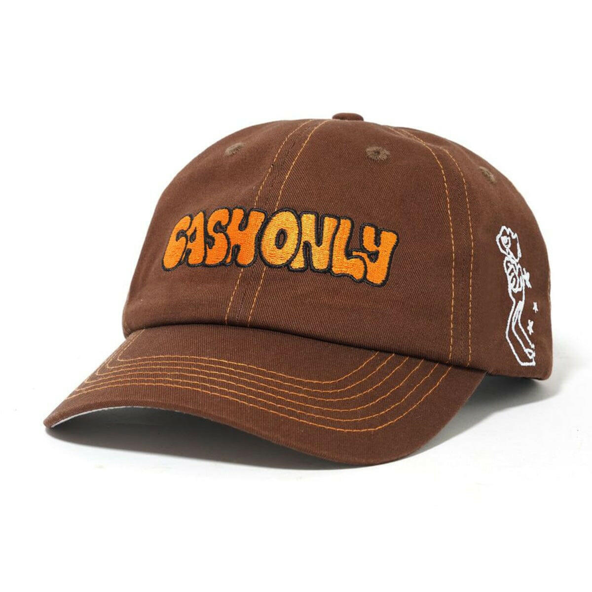 Cash Only - Sketchbook 6 Panel Cap Bark.