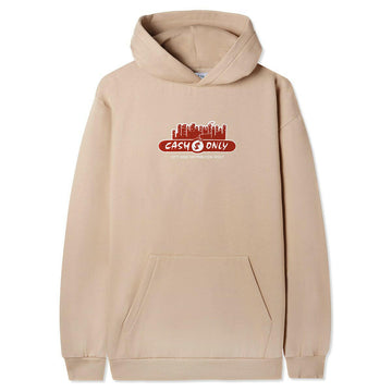 Cash Only - Skyline Applique Hoodie Tan.