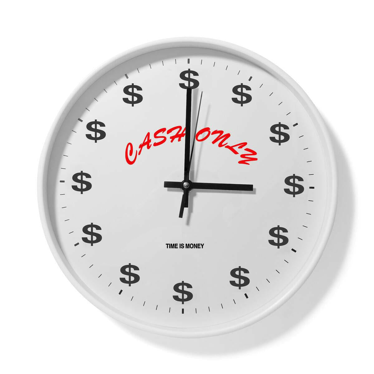 Cash Only - Time Is Money Wall Clock.
