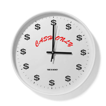 Cash Only - Time Is Money Wall Clock.