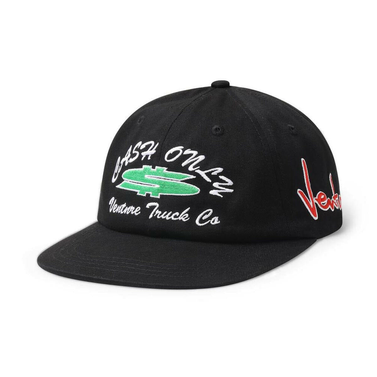 Cash Only - Venture Dollar Sign 6 Panel Hat Black.
