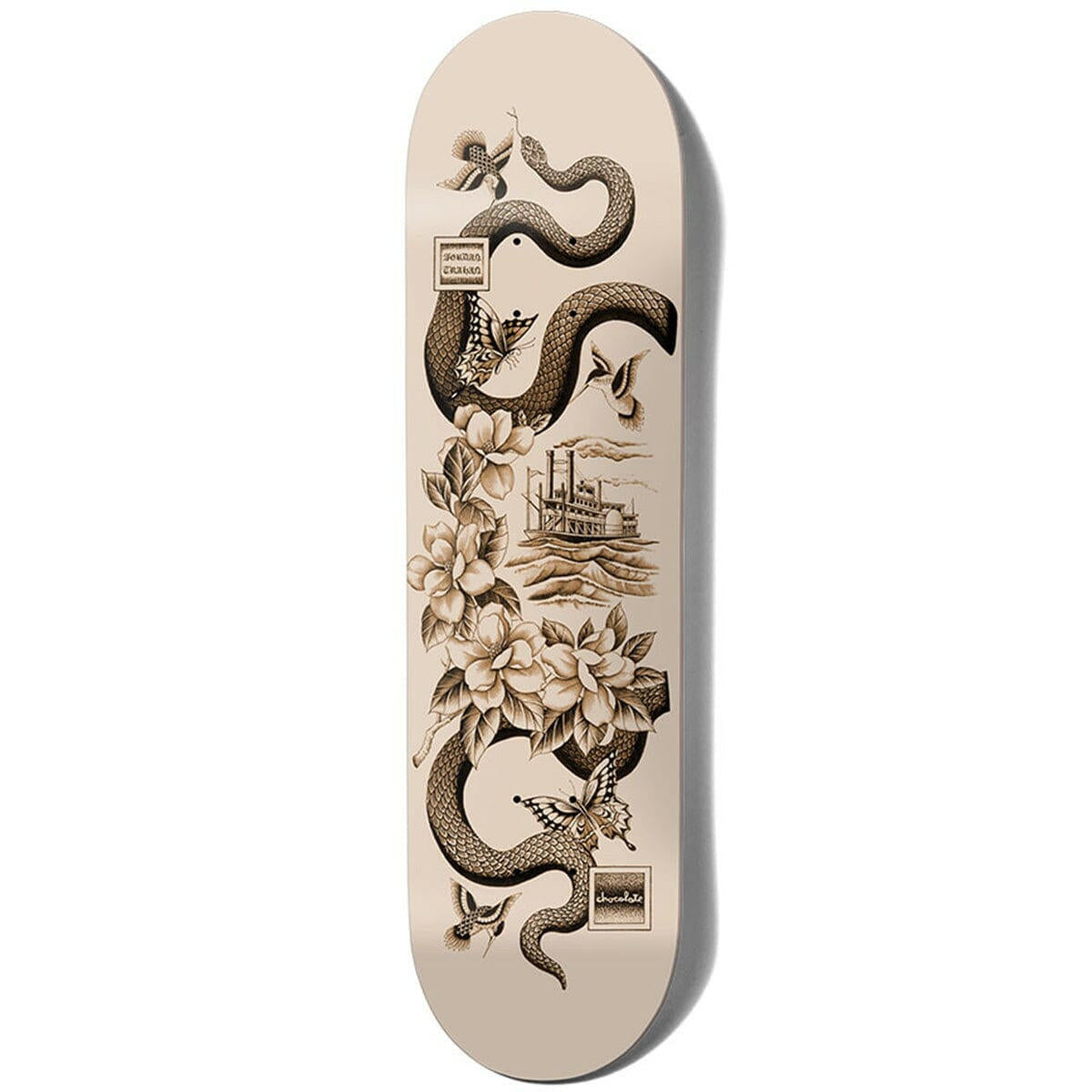 Chocolate - Jordan Trahan Return to the Bayou 8.5 Skateboard Deck.