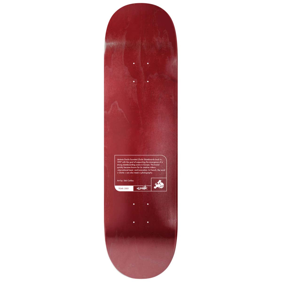 Cliche Jeremie Daclin Camera 8.5 Skateboard Deck Top