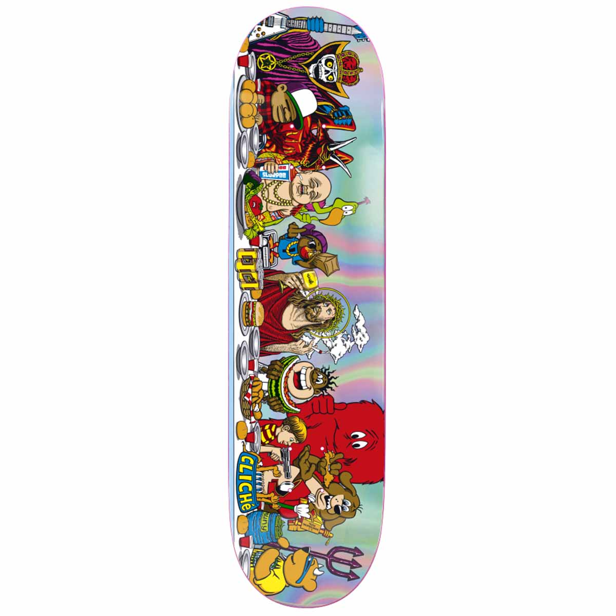 Cliche Last Supper Blind Bag 8.5 Skateboard Deck Silver Foil