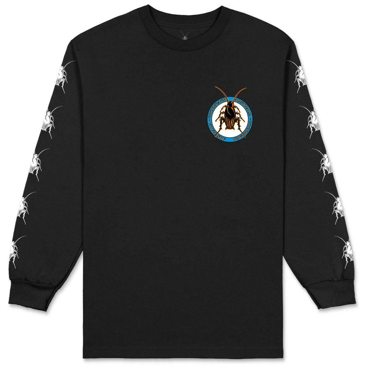 Cockroach - Classic Roach Longsleeve Tee Black/Orange/Blue.