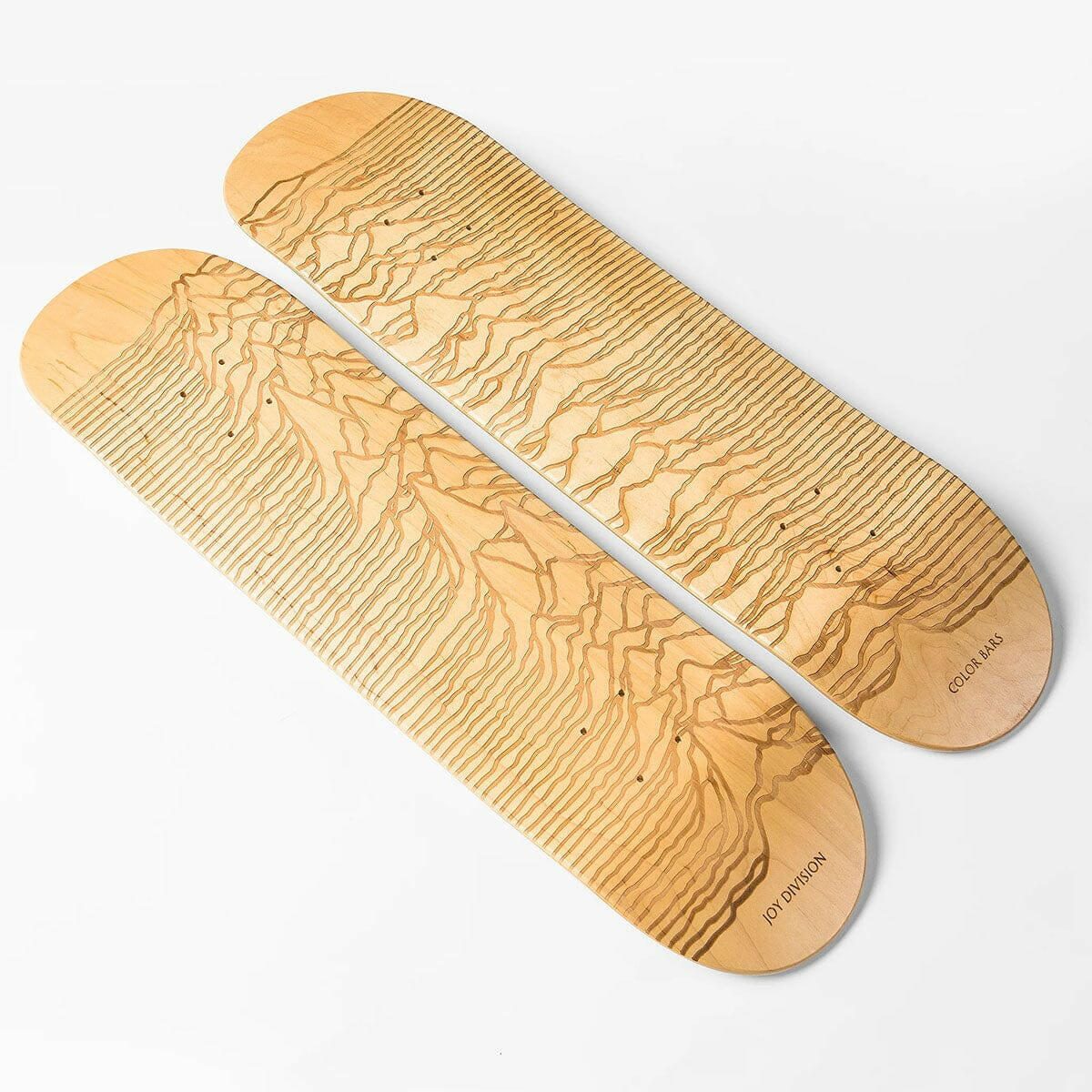 Color Bars - Joy Division Unkown Pleasures Skateboard Deck Set.
