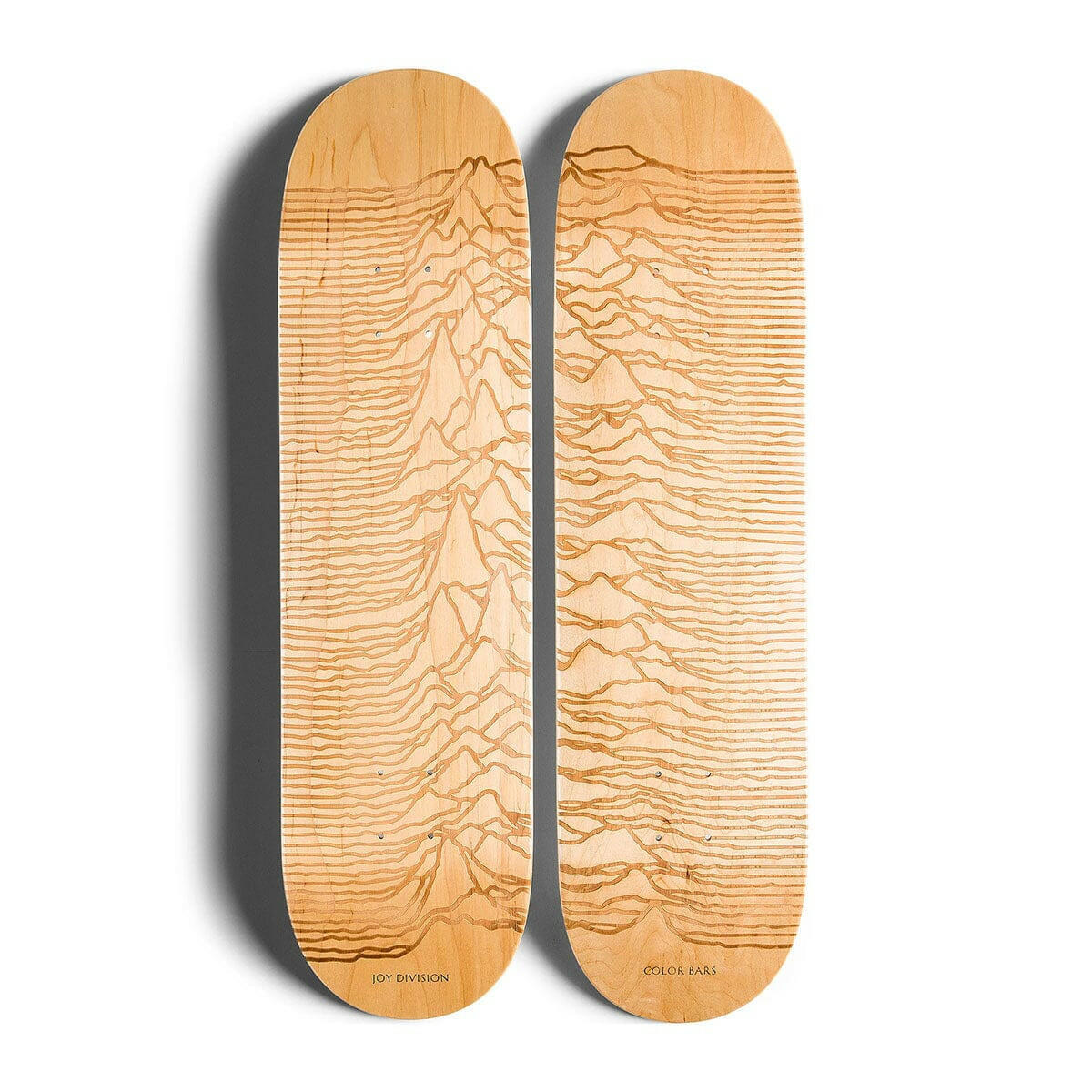 Color Bars - Joy Division Unkown Pleasures Skateboard Deck Set.