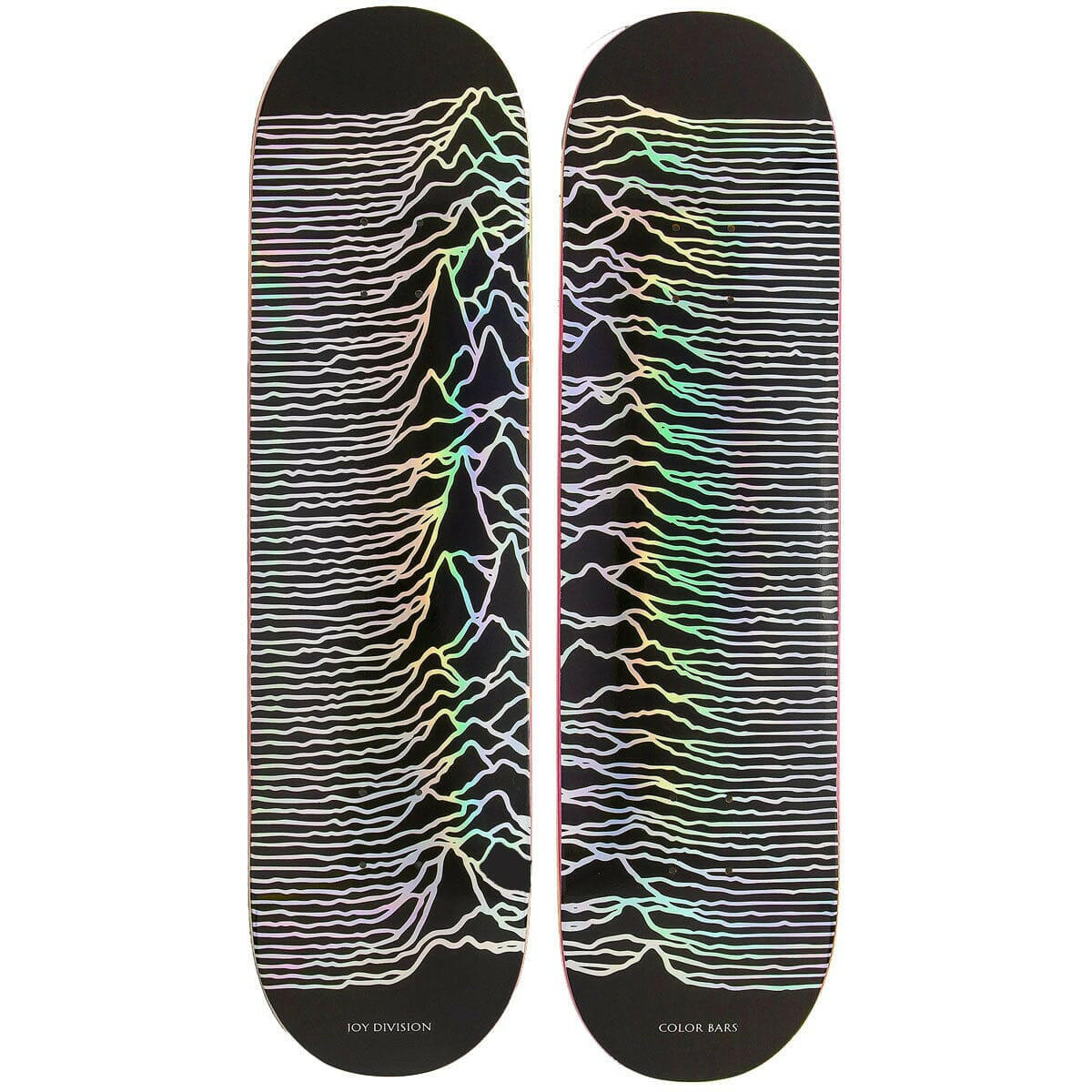 Color Bars - Joy Division Unkown Pleasures Skateboard Deck Set.