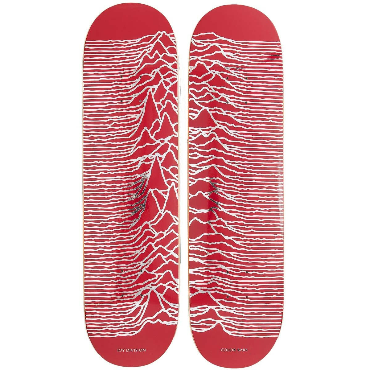 Color Bars - Joy Division Unkown Pleasures Skateboard Deck Set.