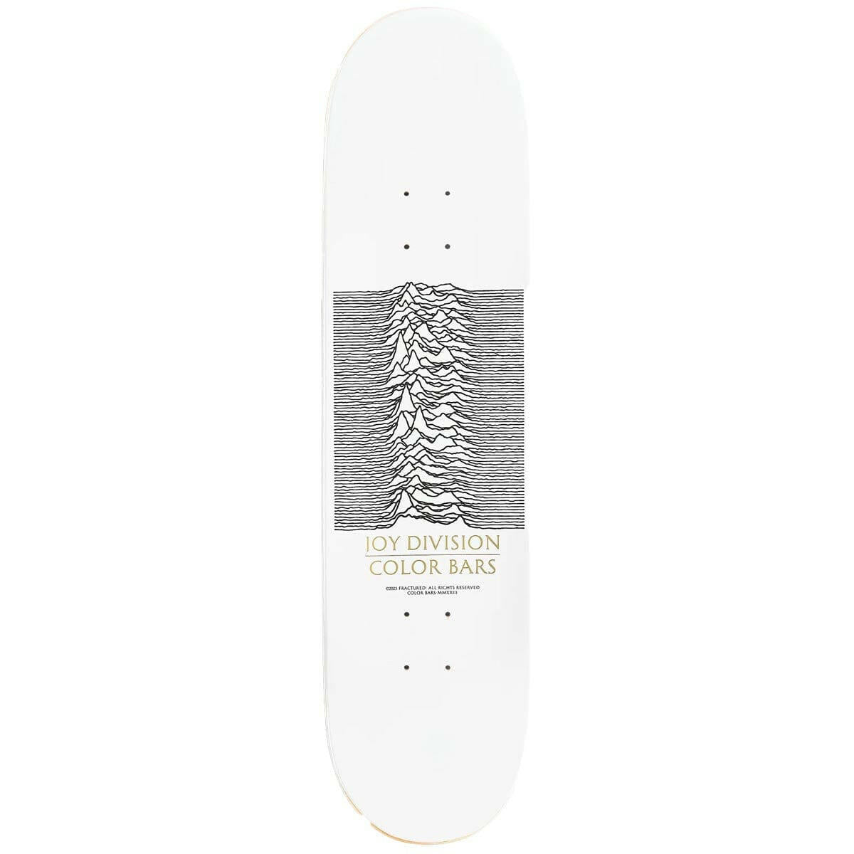 Color Bars - Joy Division Unkown Pleasures Skateboard Deck Set.