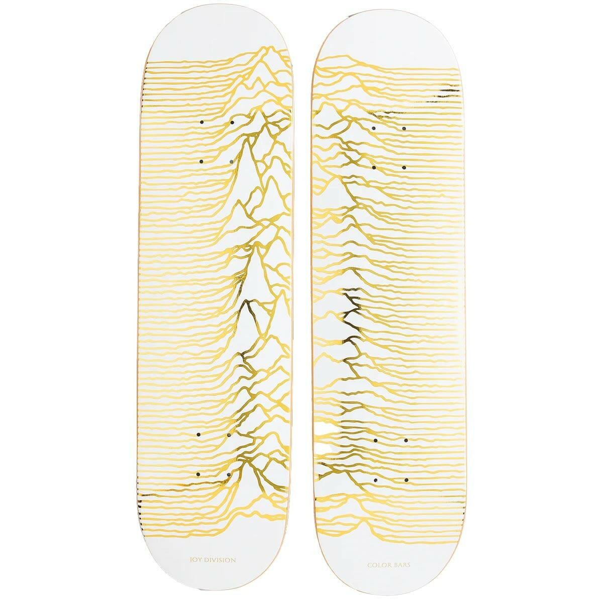 Color Bars - Joy Division Unkown Pleasures Skateboard Deck Set.