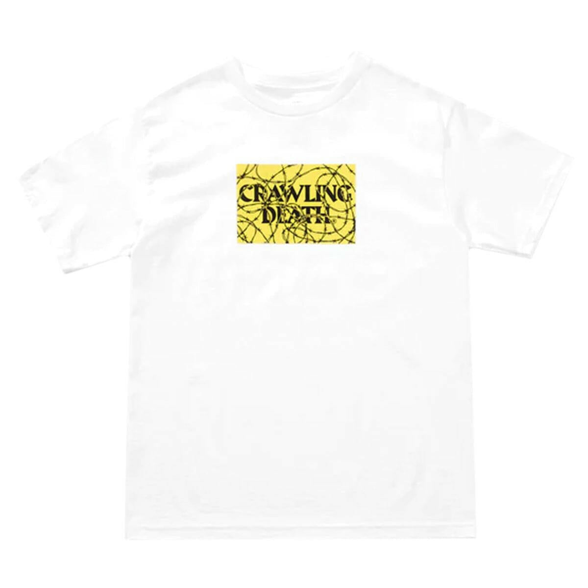 Crawling Death - Barbed Box Tee White.