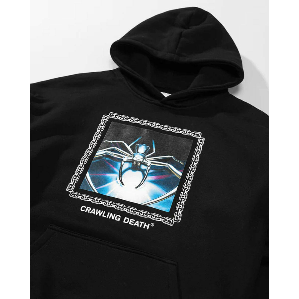 Crawling Death - Chrome Spider Hoodie Black.