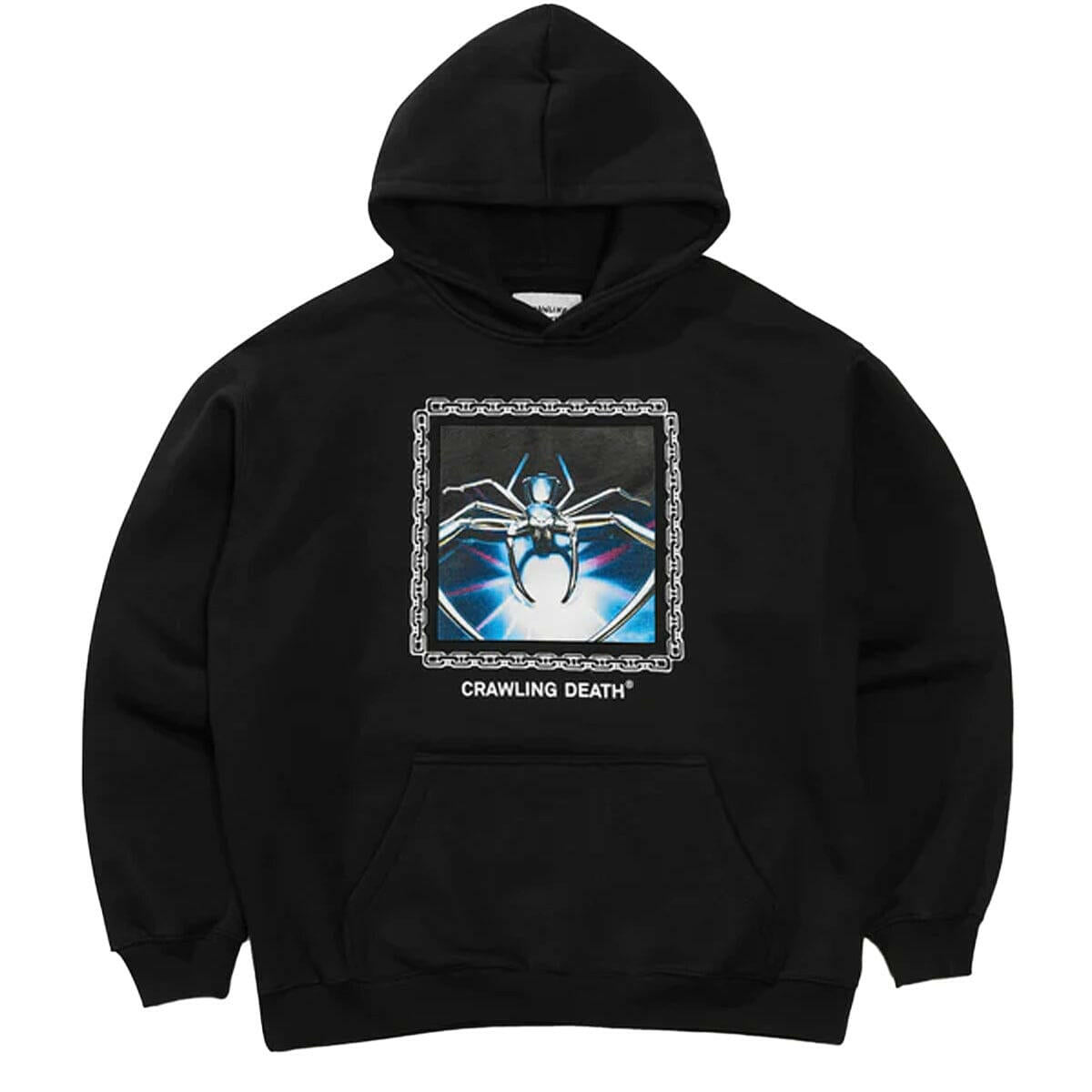 Crawling Death - Chrome Spider Hoodie Black.
