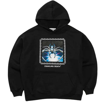 Crawling Death - Chrome Spider Hoodie Black.