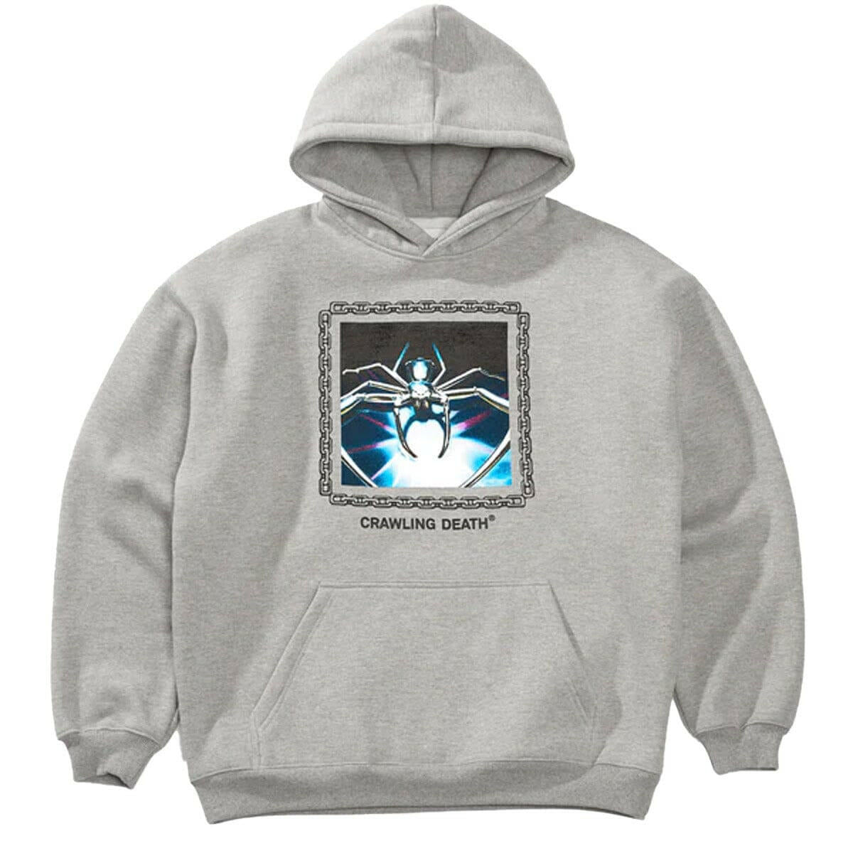 Crawling Death - Chrome Spider Hoodie Grey.