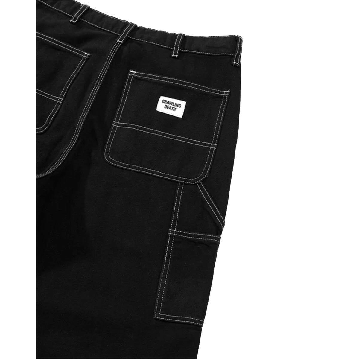 Crawling Death  - Contrast Stitch Coffin Pants Black.
