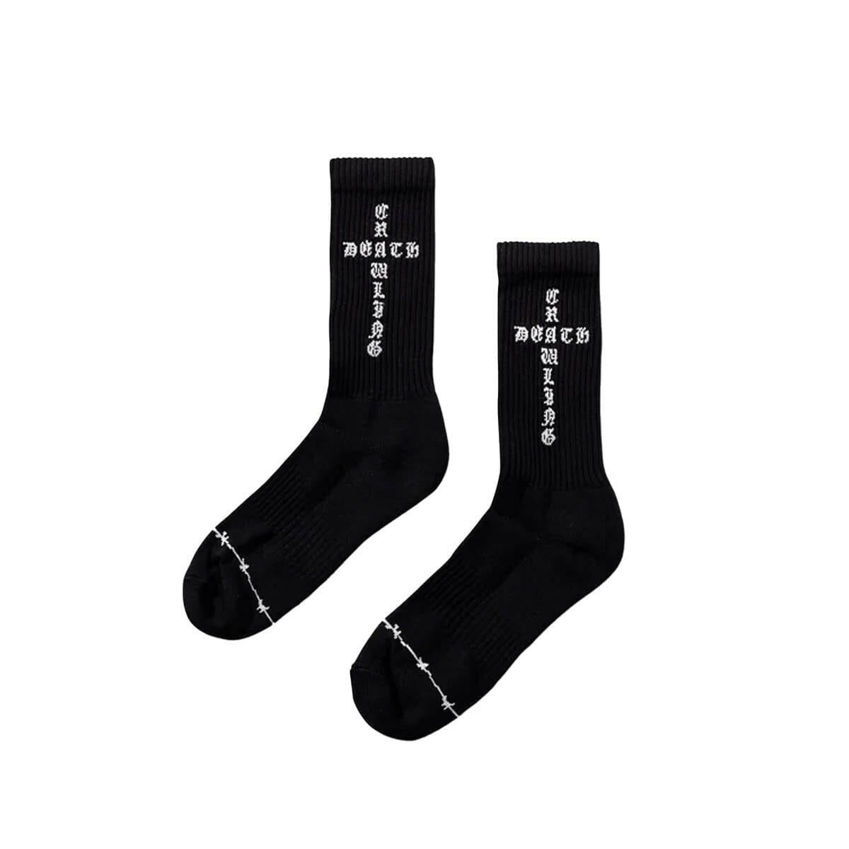 Crawling Death - Cross Socks Black.