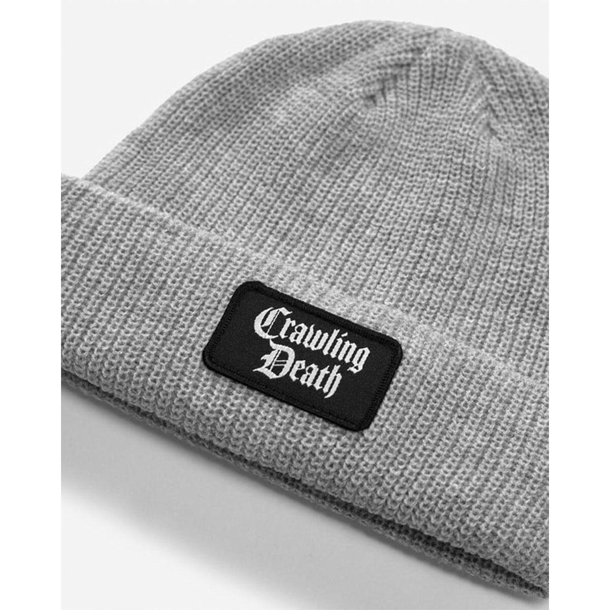 Crawling Death - Mini Patch Knit Beanie Grey.