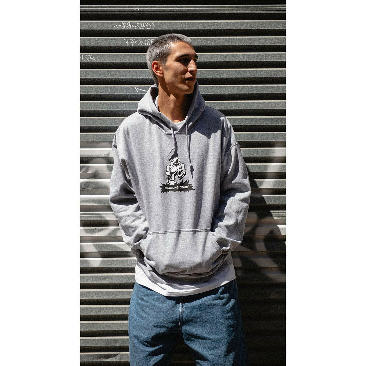 Crawling Death - Dan Coy Hoodie Grey.