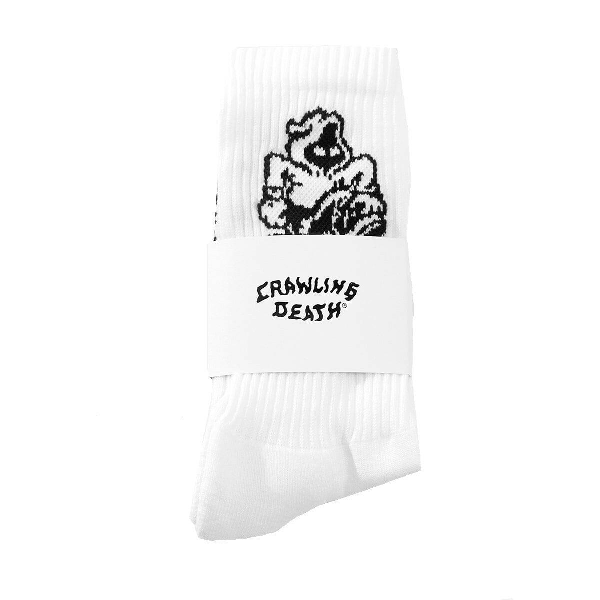 Crawling Death - Dan Coy Socks White.