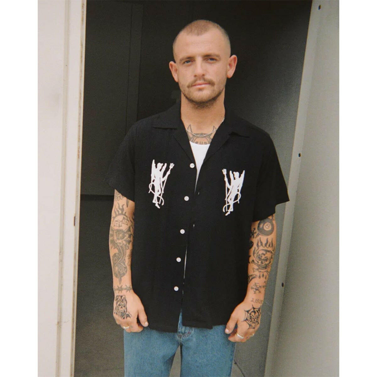 Crawling Death - Devils Embroidered Shirt Black.