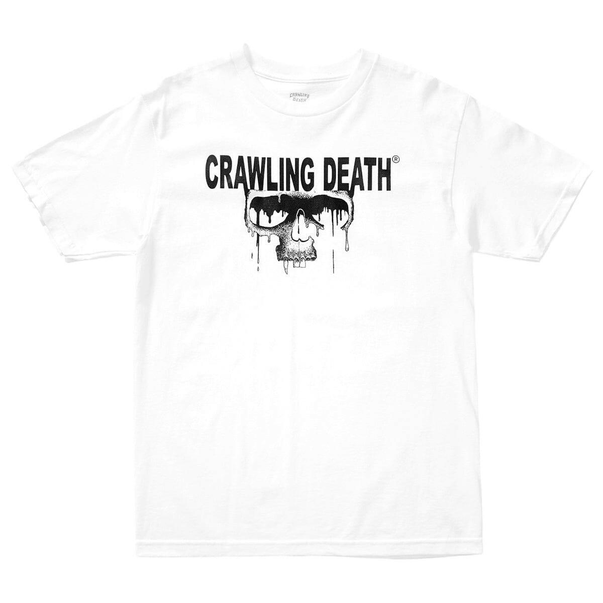 Crawling Death - Drip Skull Tee White.