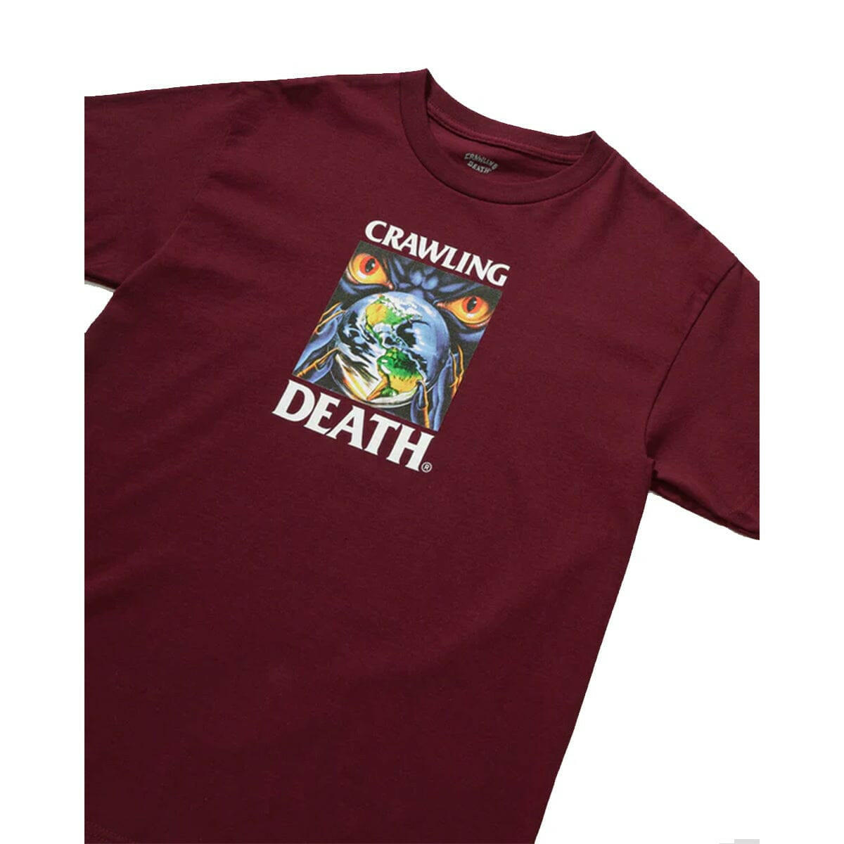 Crawling Death - Earth Control Tee Burgundy.