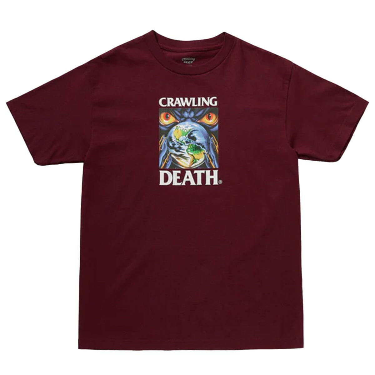 Crawling Death - Earth Control Tee Burgundy.