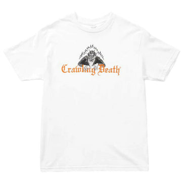 Crawling Death - Flame Devil Tee White.