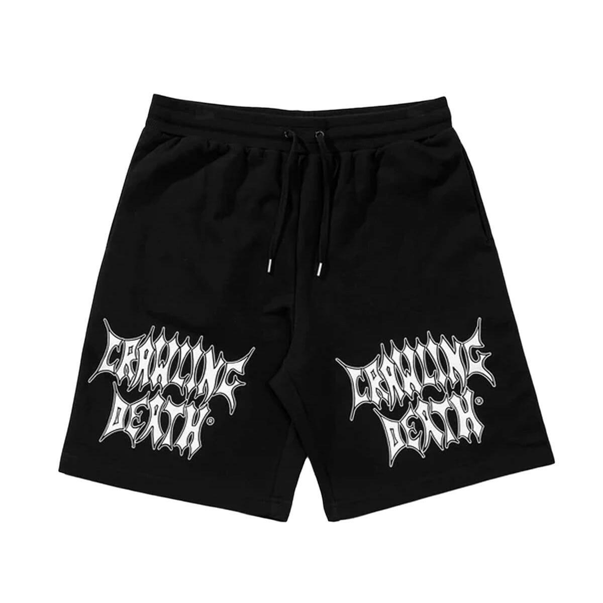 Crawling Death - Metal Outline Fleece Shorts Black.