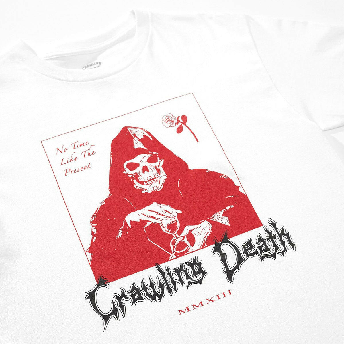 Crawling Death - No Time Reaper Tee White.
