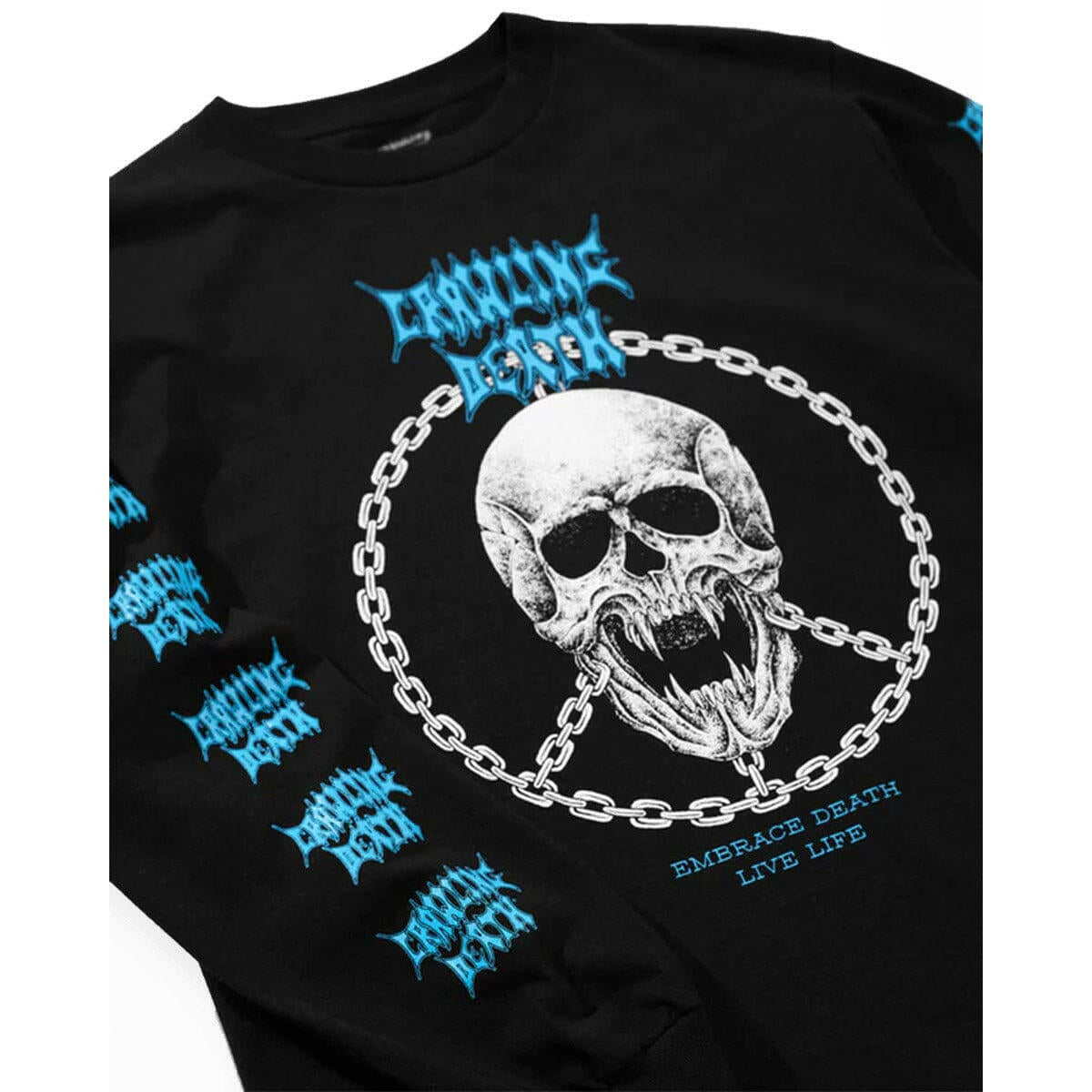 Crawling Death - Peace Skull Longsleeve Tee Black.