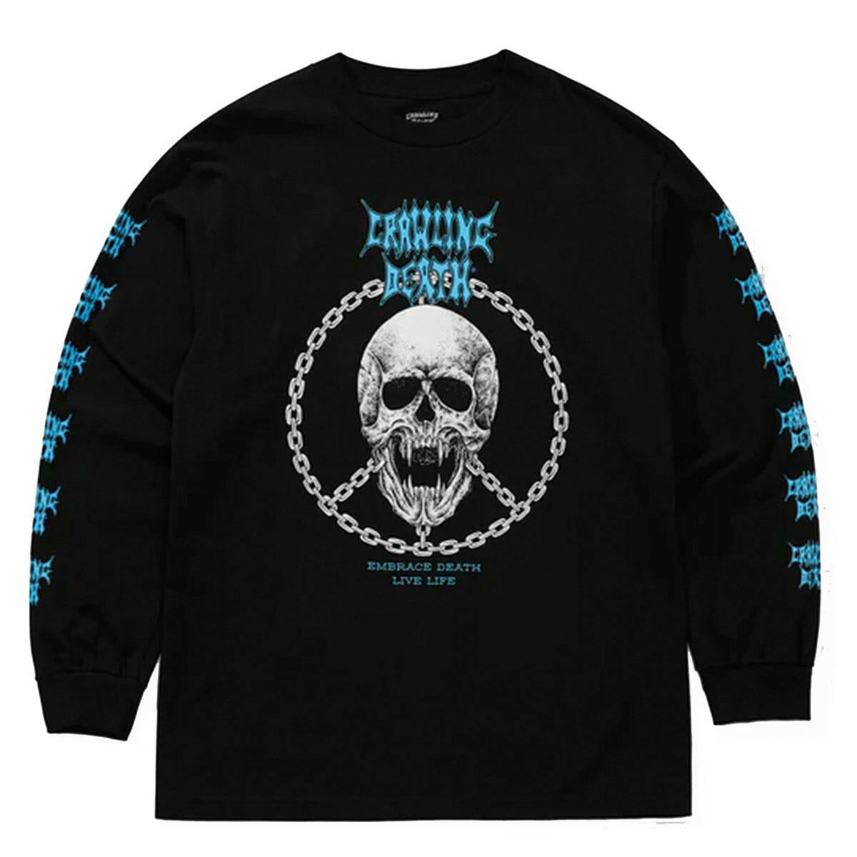 Crawling Death - Peace Skull Longsleeve Tee Black.