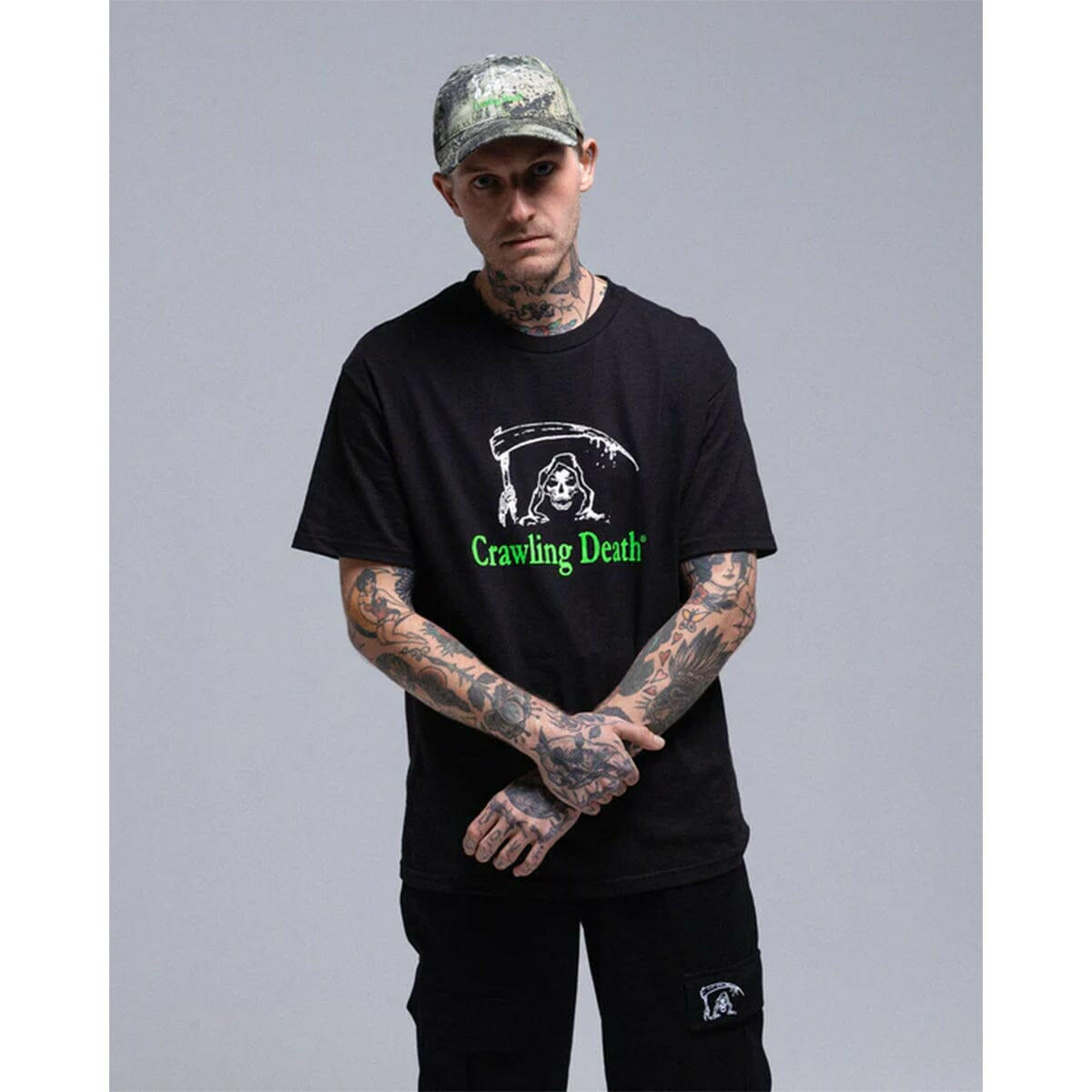 Crawling Death - Reaper Logo Tee Black.