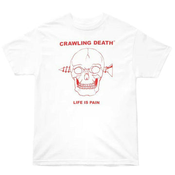 Crawling Death - Screw Skull Tee White.