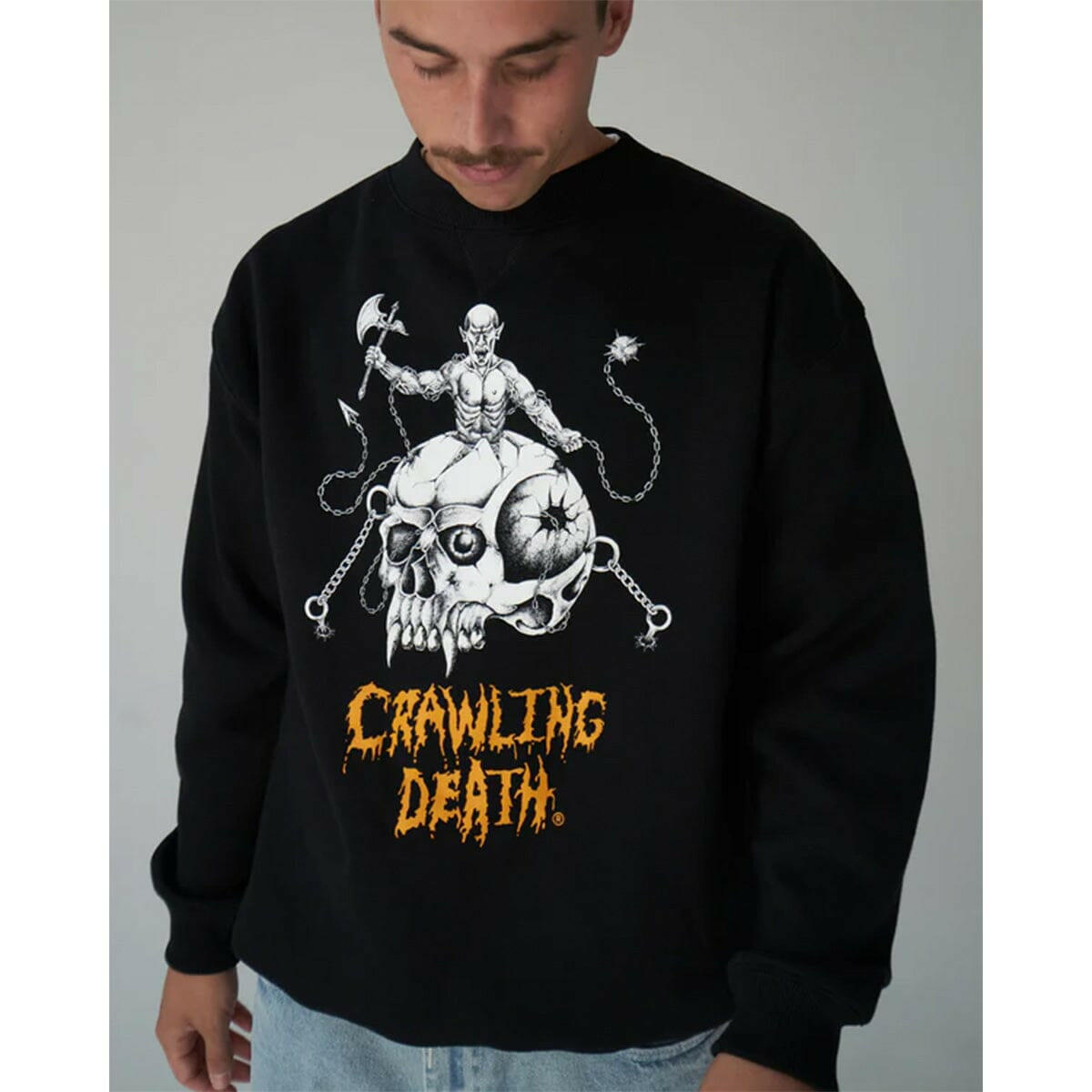 Crawling Death - Skull Fighter Crew Black.