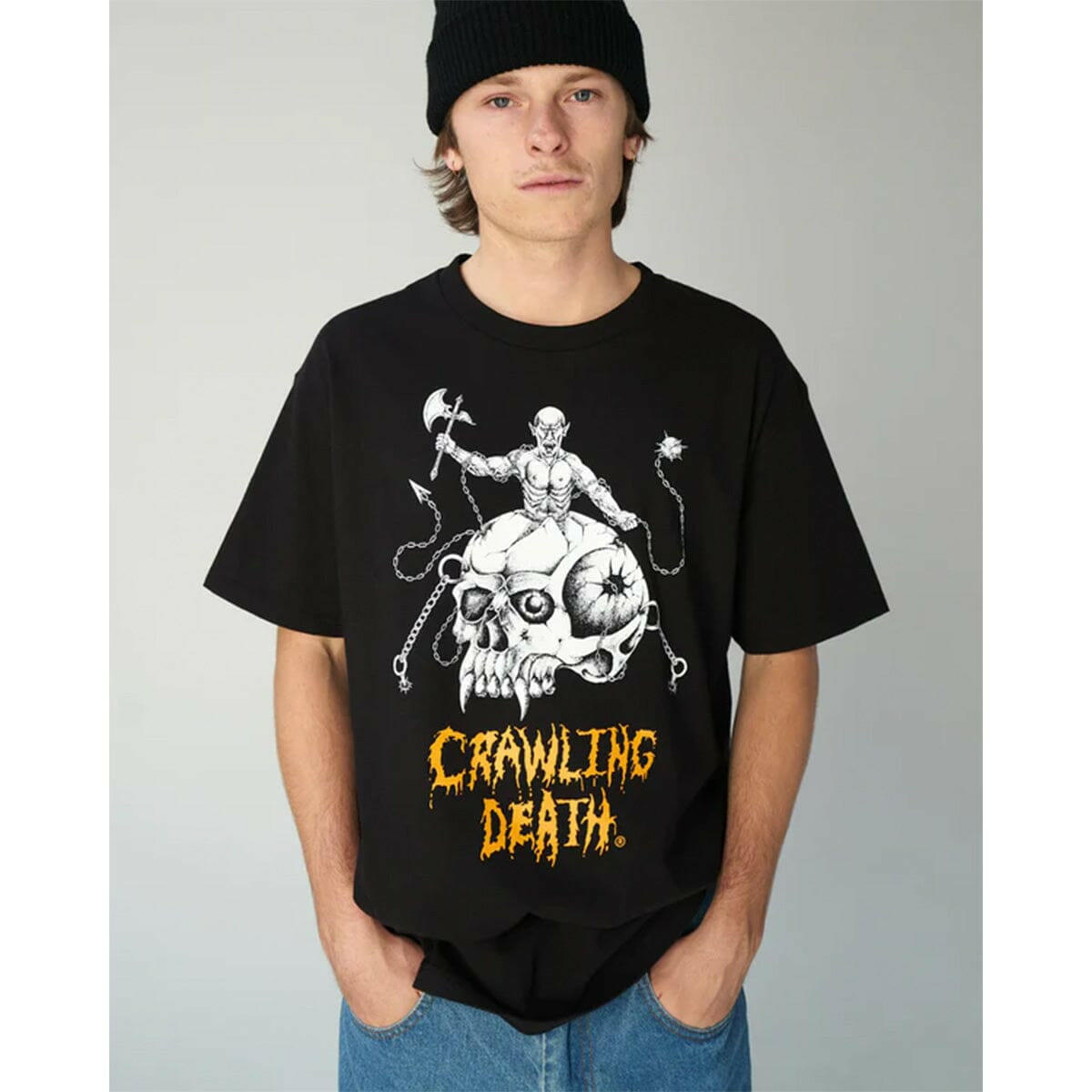 Crawling Death - Skull Fighter Tee Black.