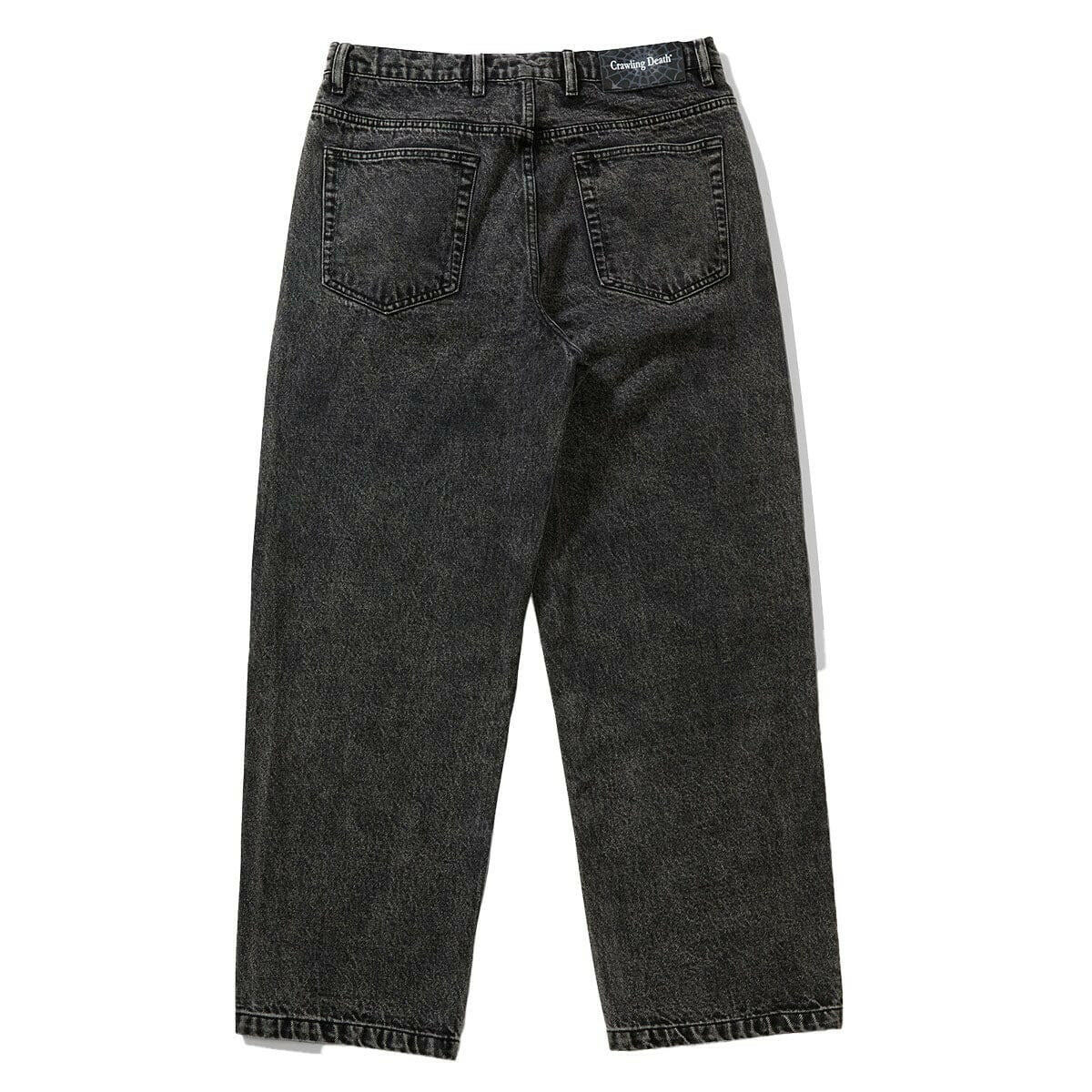 Crawling Death  - Web Denim Jeans Acid Black.