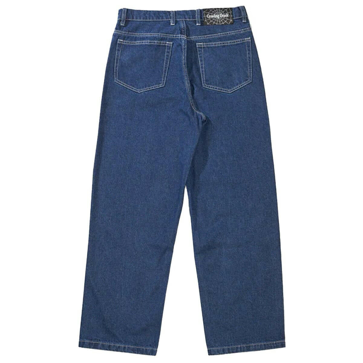 Crawling Death  - Web Denim Jeans Blue.