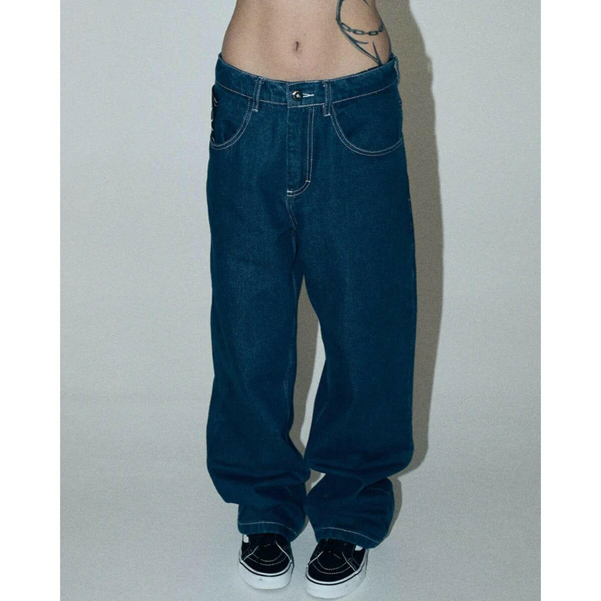 Crawling Death  - Web Denim Jeans Blue.