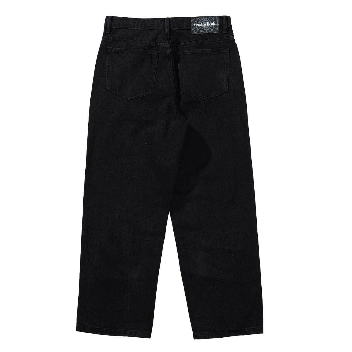 Crawling Death  - Web Denim Jeans Black.