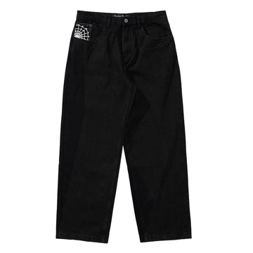 Crawling Death  - Web Denim Jeans Black.