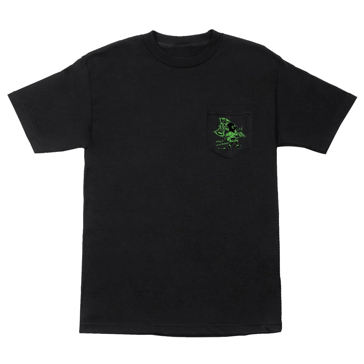 Creature 9 to 5 Pocket Tee Black Front
