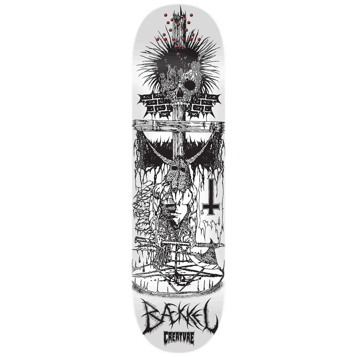 Creature - Kevin Baekkel BLK MTL 8.6 Skateboard Deck.